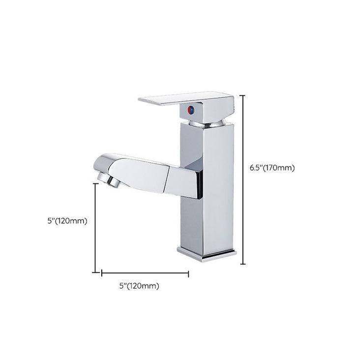 BowLift | Modern Pull-Out Single-Handle Faucet Bathroom Sink Faucet