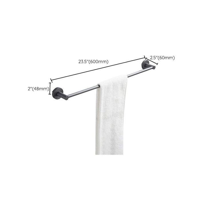 BowLift | Traditional Gray Brass Bathroom Hardware Set Towel Bar Bathroom Hardware Set