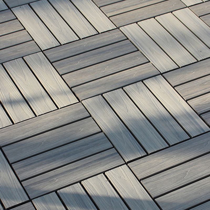 BowLift | 12" X 12" 4-Slat Square PVC Floor Tiles Snap-Fit Installation Floor Tiles