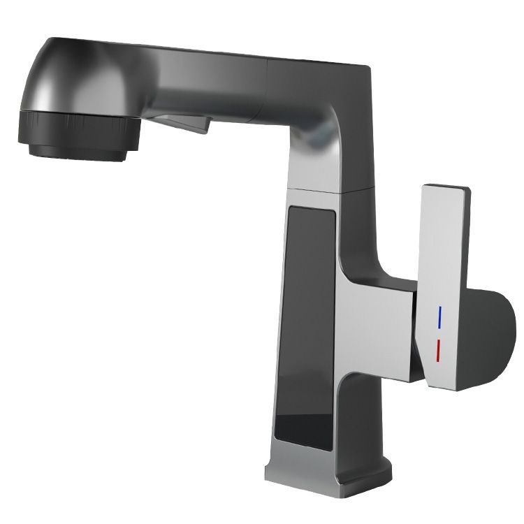 BowLift | Modern Sink Faucet Pull-Down Lever Handle Brass Faucet Bathroom