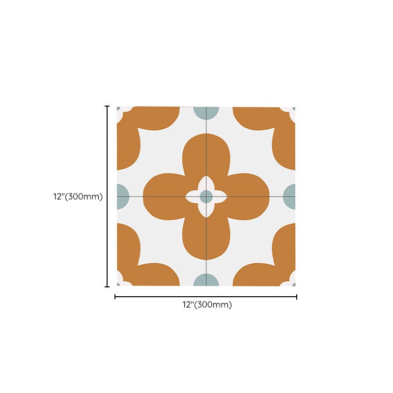 BowLift | Square Inner Layer Vinyl Flooring Floral Pattern Peel and Stick Waterproof Vinyl Flooring