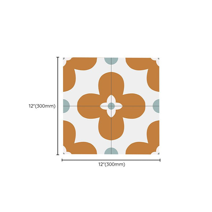 BowLift | Square Inner Layer Vinyl Flooring Floral Pattern Peel and Stick Waterproof Vinyl Flooring