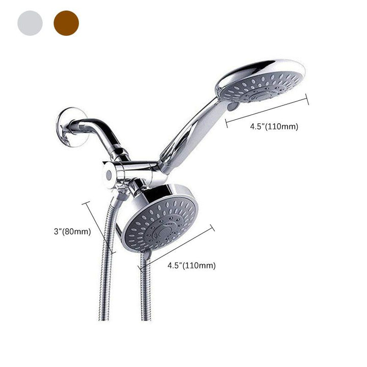 BowLift | Modern Style Shower Heads Dual Wall Mounted Round Metal Dual Shower