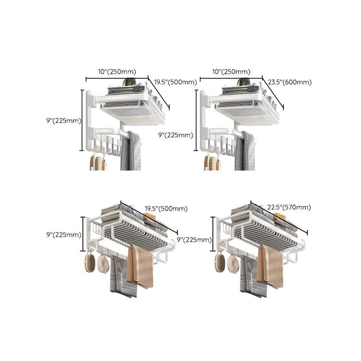BowLift | Modern Bathroom Accessory Set White Paper Holder Bathroom Shelf Bathroom Fittings Set