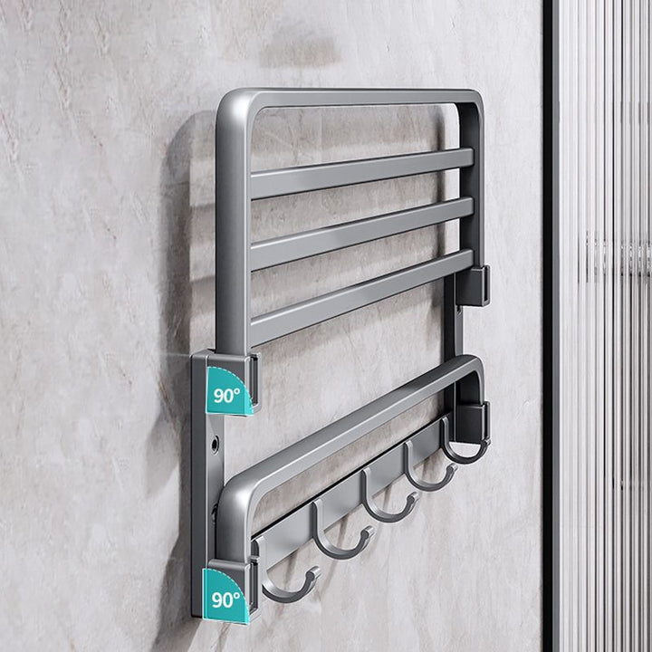 BowLift | Modern Bathroom Accessories Hardware Set Gray Towel Bar Bathroom Shelf Bathroom Hardware Set