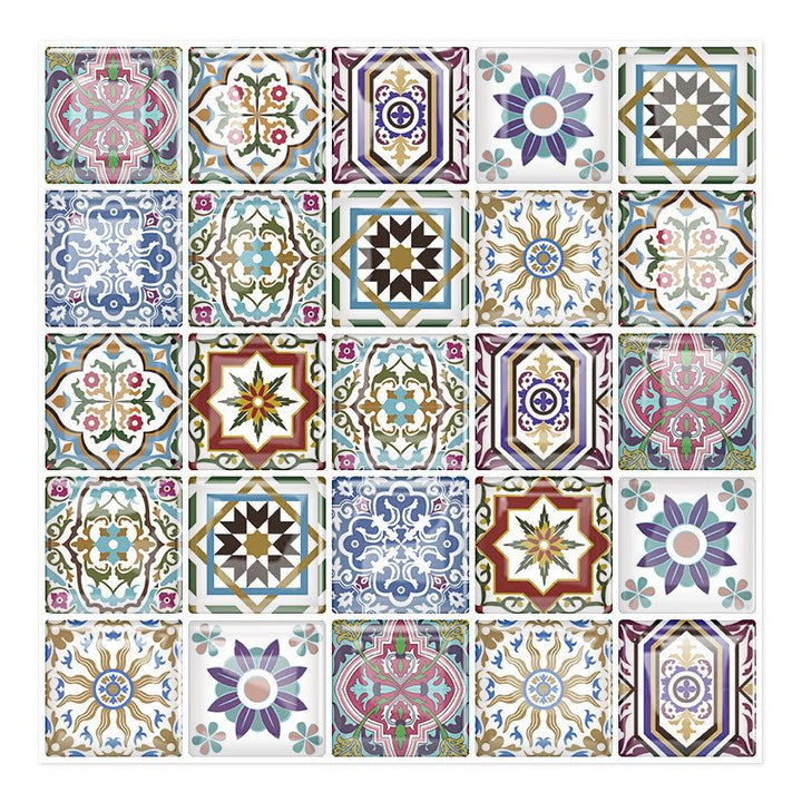 BowLift | 12"x 12" Resin Mosaic Tiles Square Self-Adhesive Tiles for Backsplash & Wall Tile