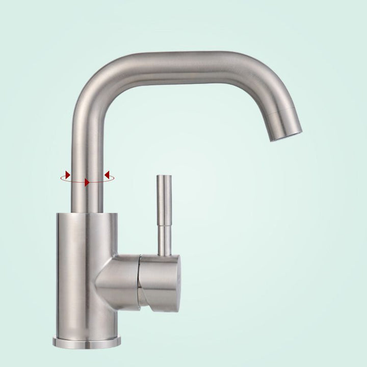 BowLift | Swivel Bathroom Faucet Contemporary Design Vessel Faucet with Stainless Steel