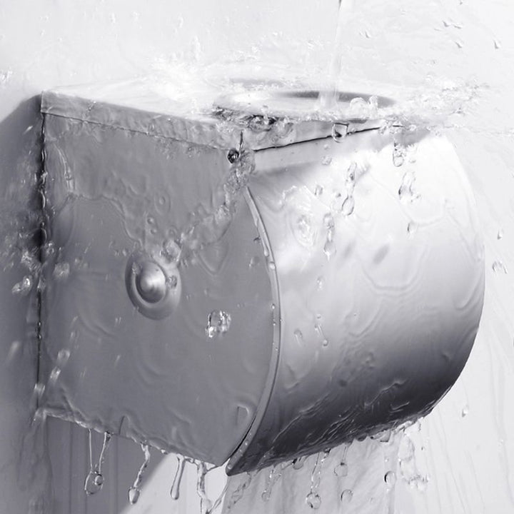 BowLift | Contemporary silver metal bathroom accessory set with towel holder