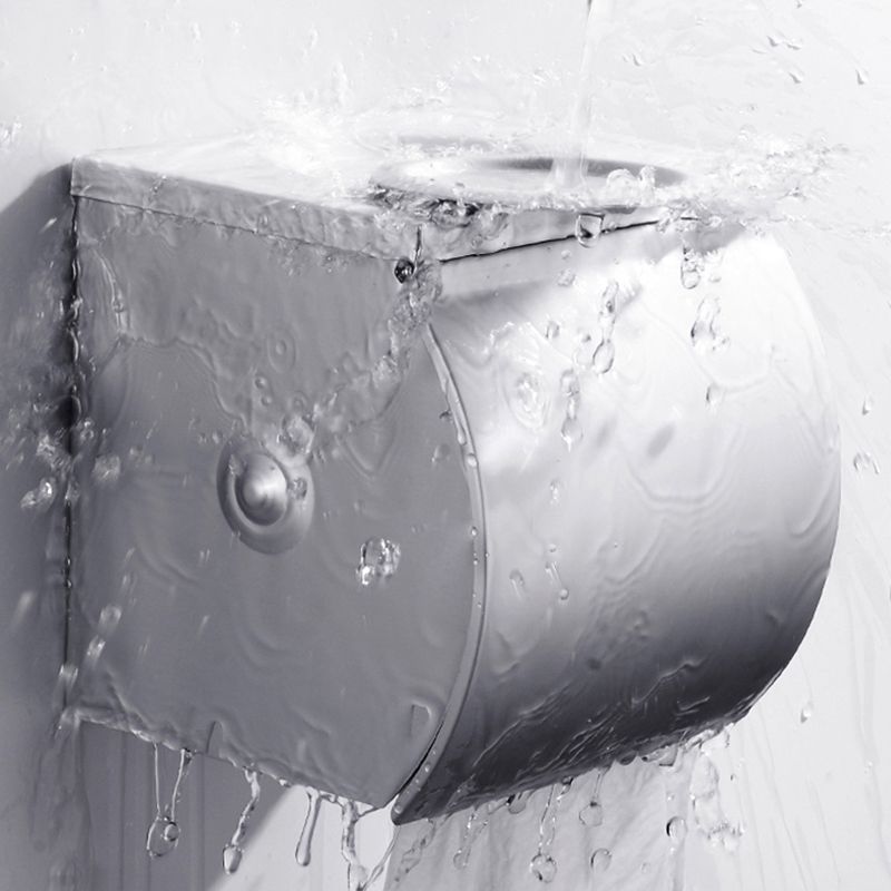 BowLift | Contemporary silver metal bathroom accessory set with towel holder