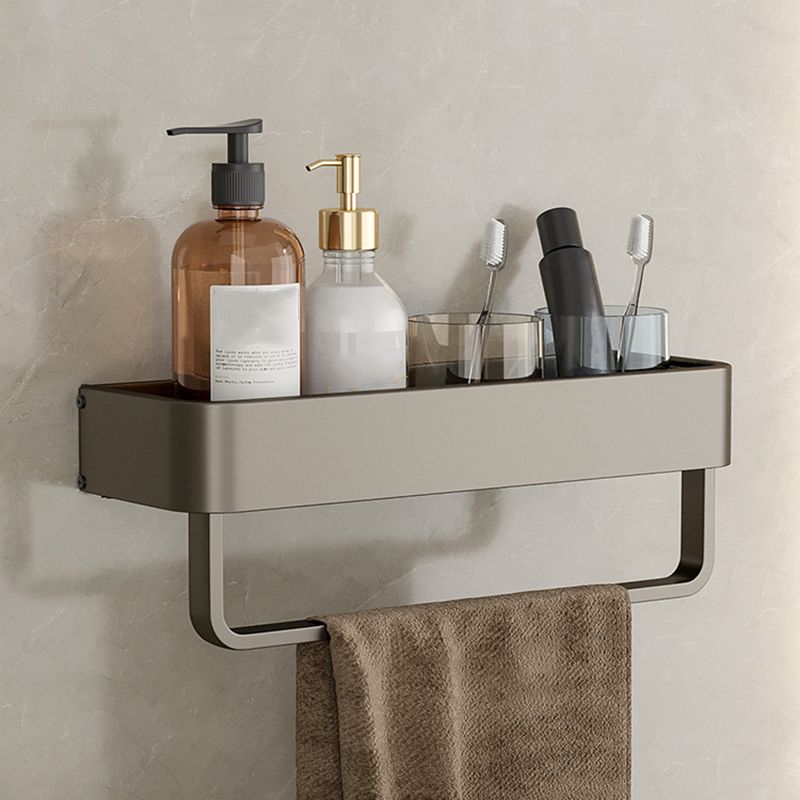 BowLift | Contemporary Aluminum Bathroom Accessory Set Grey Bath Shelf
