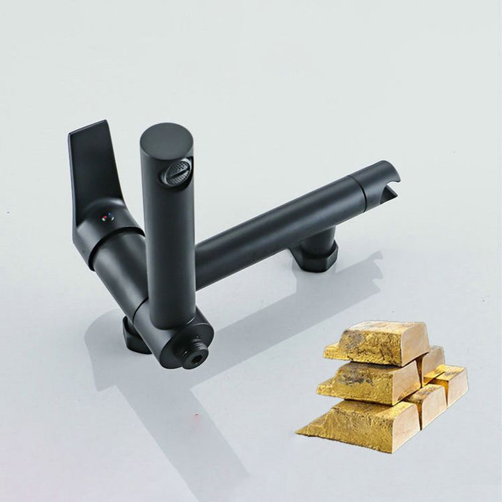 BowLift | Lever Handle Bathtub Faucet Wall Mount Shower Hose Swivel Spout Bathtub Filling with Hand Shower