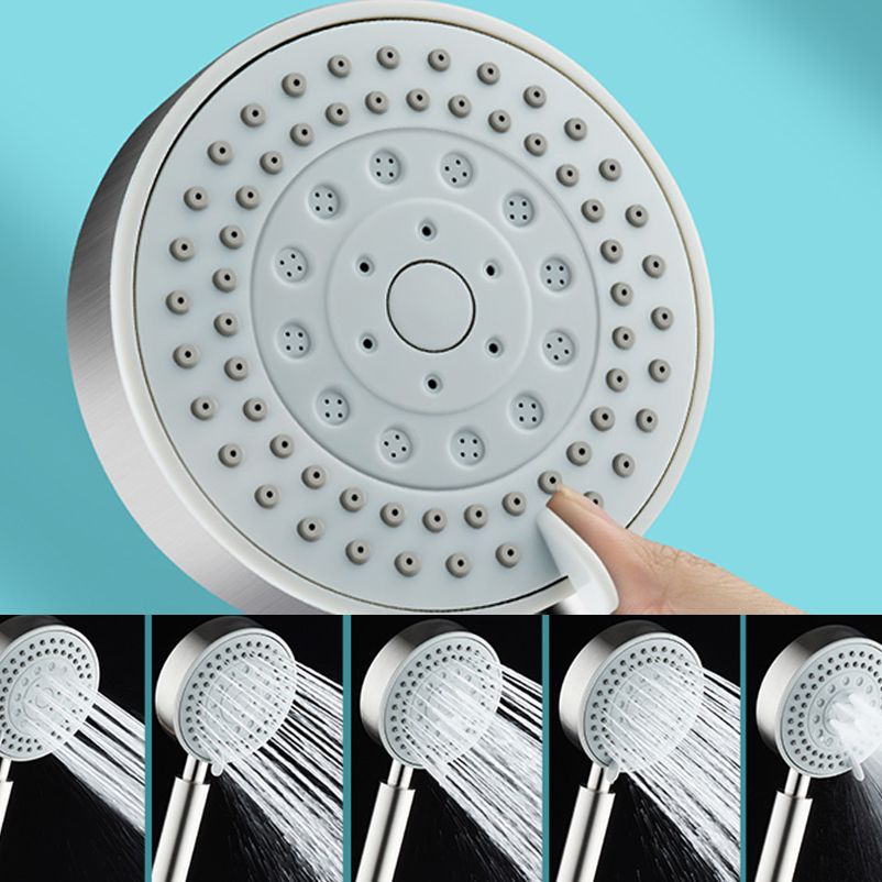 BowLift | Round self-cleaning handheld shower adjustable spray pattern stainless steel hand shower