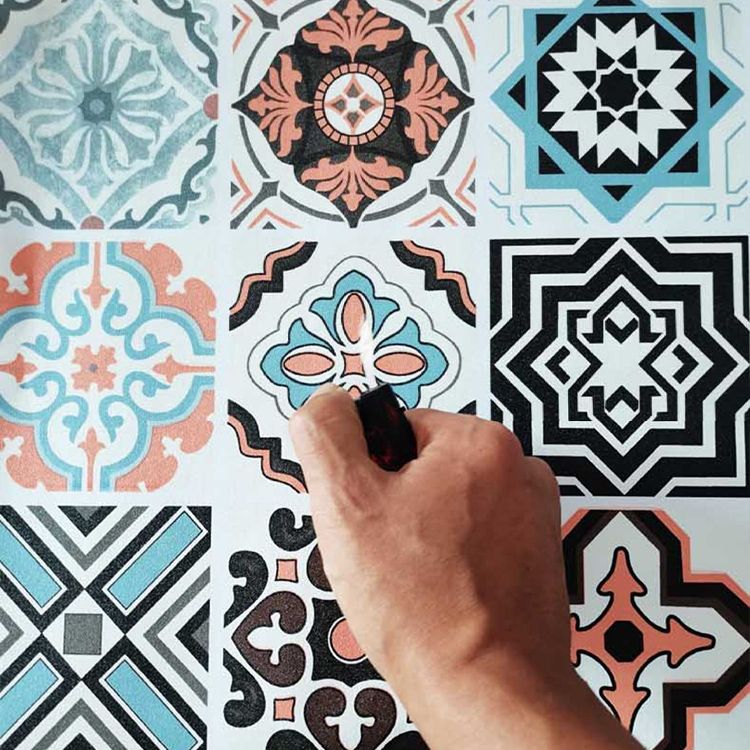 BowLift | Spanish Pattern Single Tile Waterproof Peel & Stick Tile for Splashback Wall