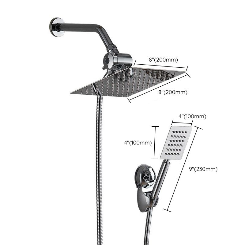 BowLift | Square Metal Double Shower Heads Modern Shower with Shower Hose