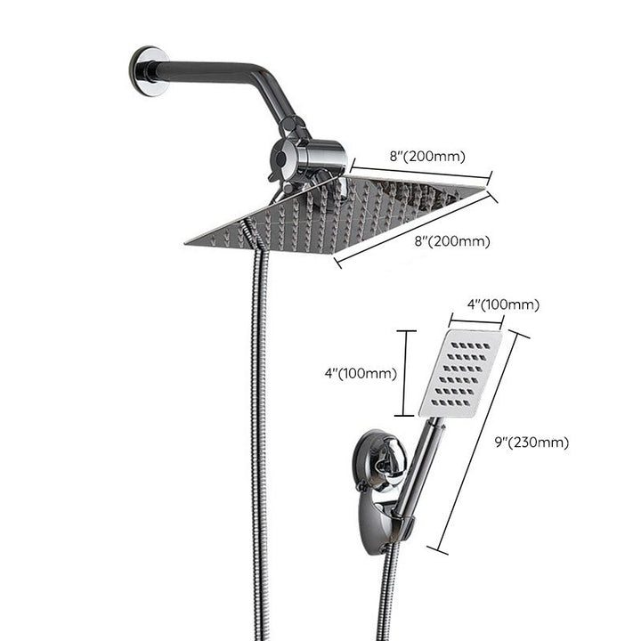 BowLift | Square Metal Double Shower Heads Modern Shower with Shower Hose