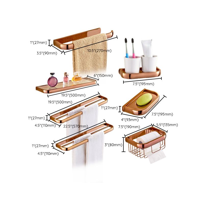 BowLift | 5-piece Vintage Bathroom Accessory Set Brass Bathroom Fittings Set