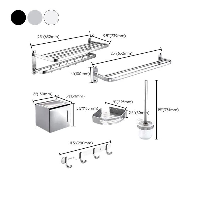 BowLift | Modern Bathroom Accessory Set Paper Holder Bathroom Shelf Bathroom Hardware Set