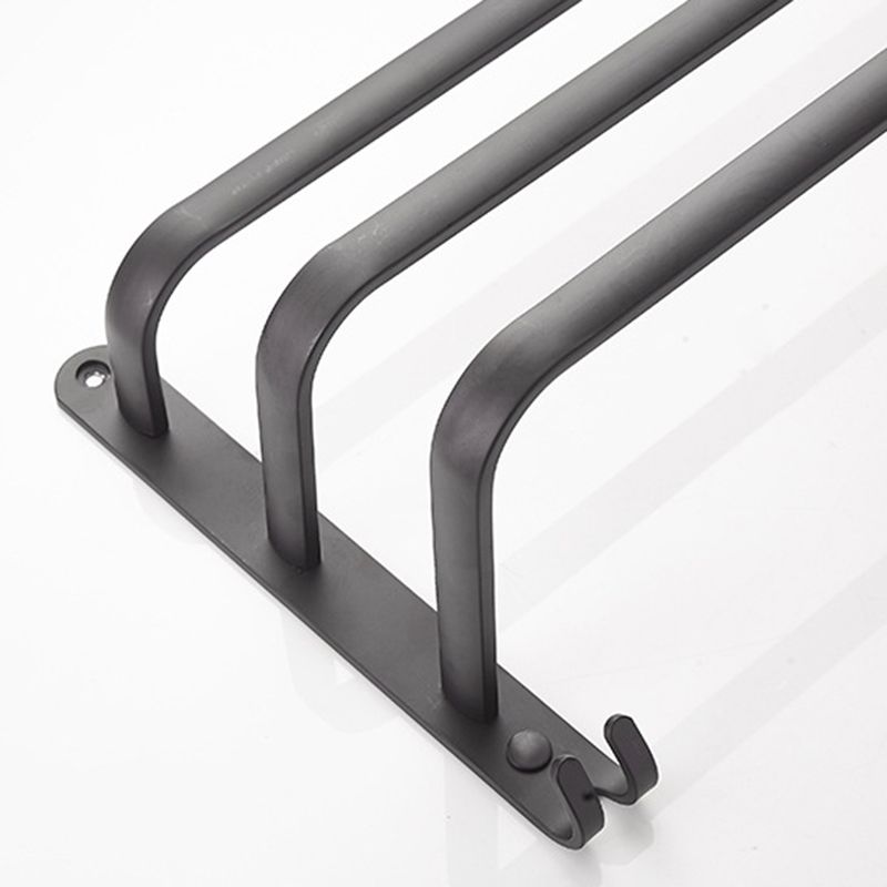 BowLift | Modern black aluminum bathroom accessory set towel bar bathroom fittings