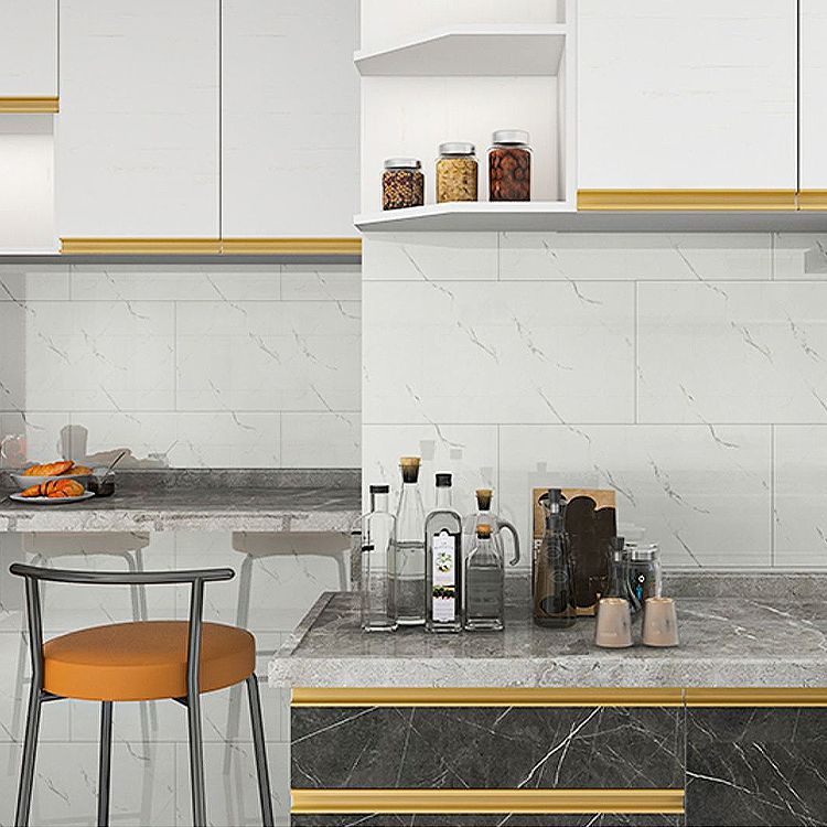 BowLift | Modern Peel & Stick Field Tile PVC Rectangular Wallpaper for Kitchen Backsplash