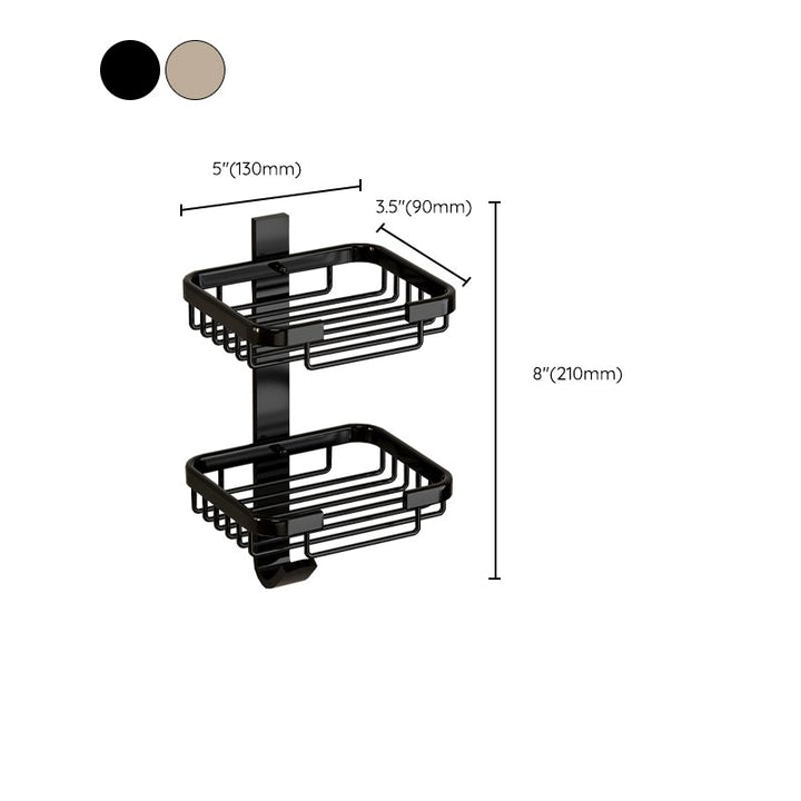 BowLift | Modern Bathroom Accessory Set Shelf Black/Silver/Grey Bathroom Accessories Set