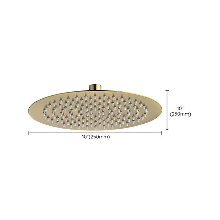 BowLift | Polished brass round fixed shower head stainless steel wall mounted shower head