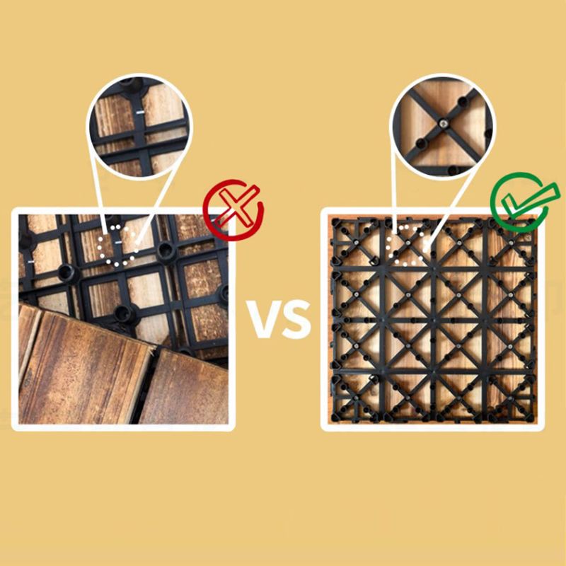 BowLift | Tradition wood tile wire-brushed square engineered wood for patio garden