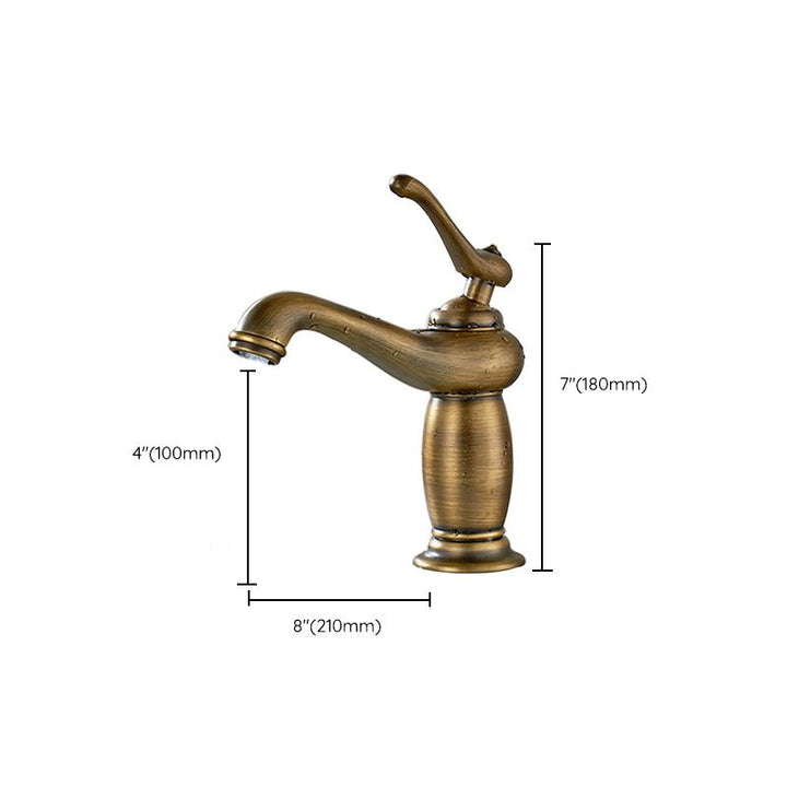 BowLift | Vintage Classic Vessel Faucet Lever Handle Low Arc Vessel Sink Bathroom Faucet