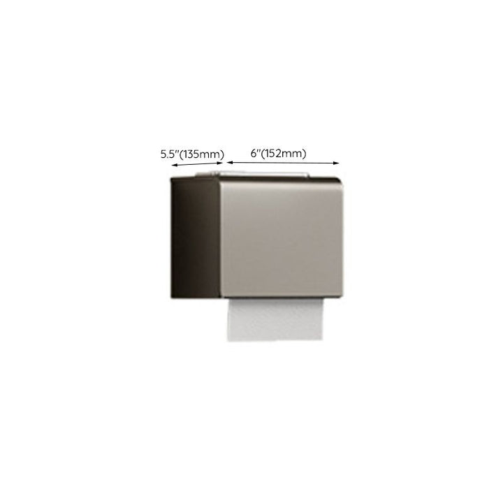 BowLift | Modern Bathroom Accessories Set in Gray with Bathroom Shelf/Towel Holder/Robe Hooks & Paper Holder