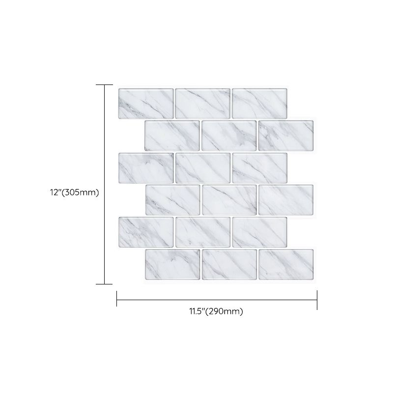 BowLift | Modern Peel & Stick Mosaic Tile PVC Herringbone Peel and Stick Wall Tile