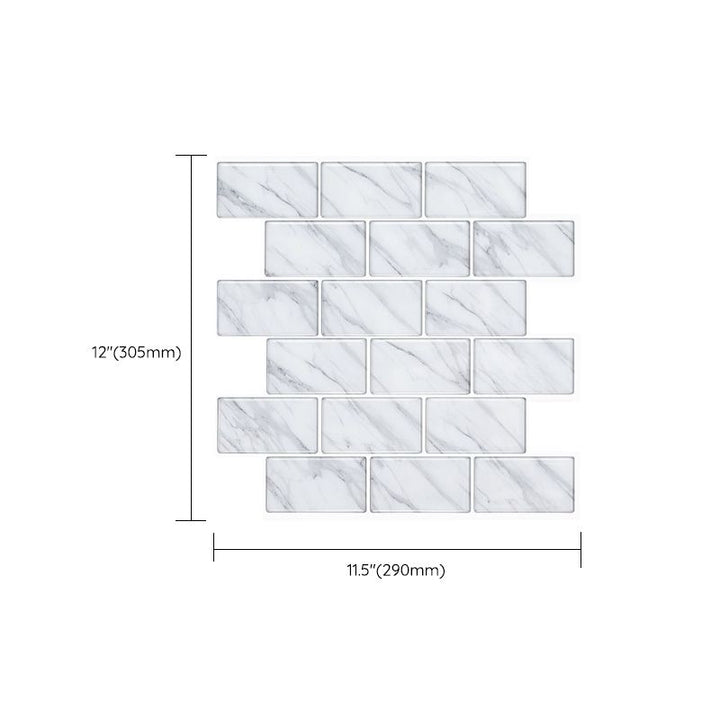 BowLift | Modern Peel & Stick Mosaic Tile PVC Herringbone Peel and Stick Wall Tile