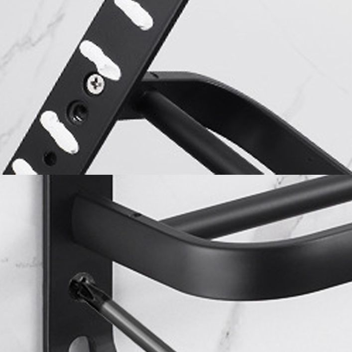 BowLift | Modern Aluminum Bathroom Accessory Set Matte Black Bathroom Shelf/Towel Holder/Paper Holder