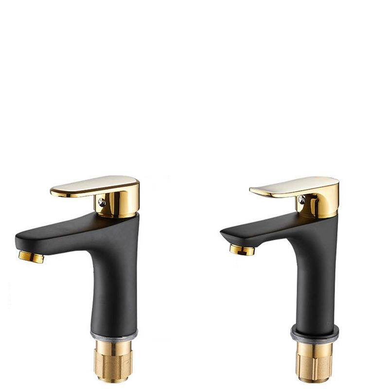 BowLift | Black-Gold Vessel Sink Faucet Lever Handle Low Arc Vessel Faucet