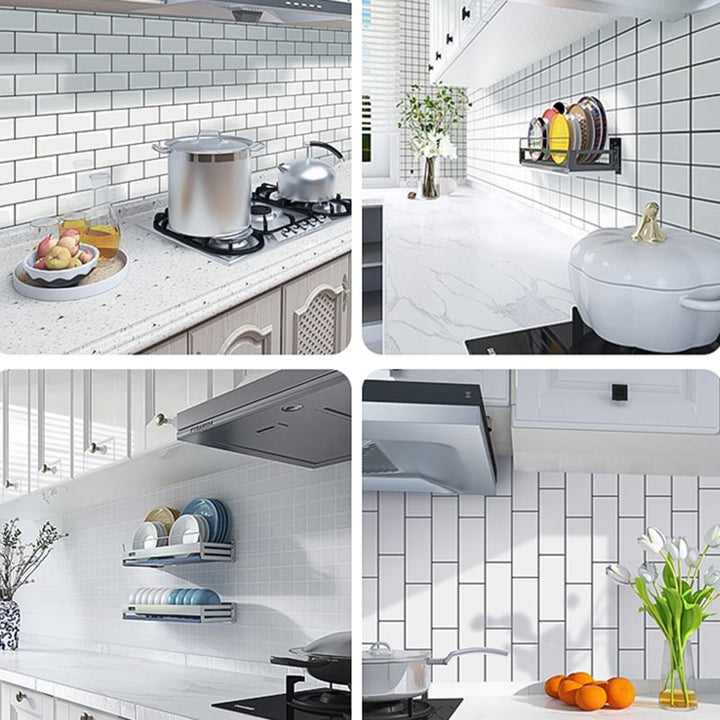 BowLift | Peel and Stick Subway Tiles Waterproof Plastic Tile Rectangular Peel & Stick Tile for the Kitchen