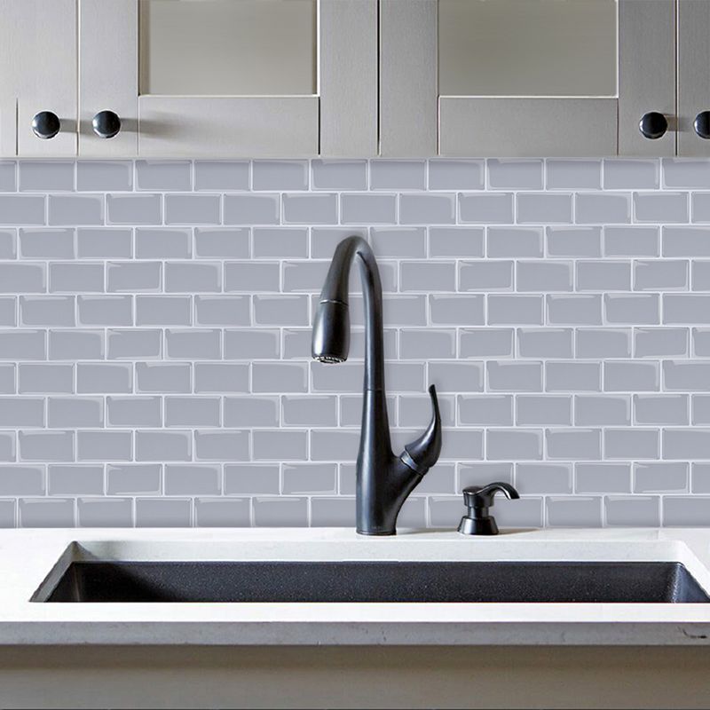 BowLift | Solid Peel & Stick Subway Tile Scratch Resistant PVC Rectangular Peel and Stick Wall Tile