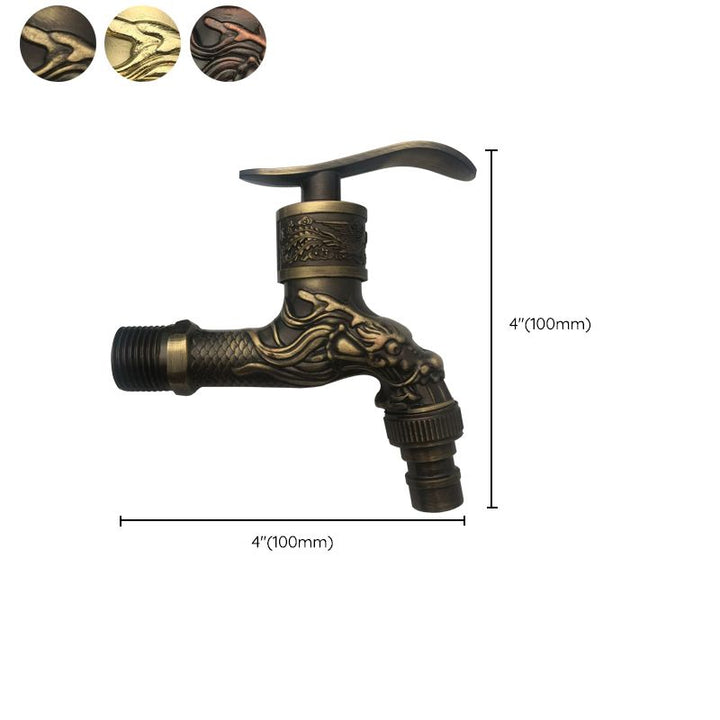 BowLift | Vintage Classic Basin Mixer Zinc Single Lever Dragon Engraving Wall Mounted Tap