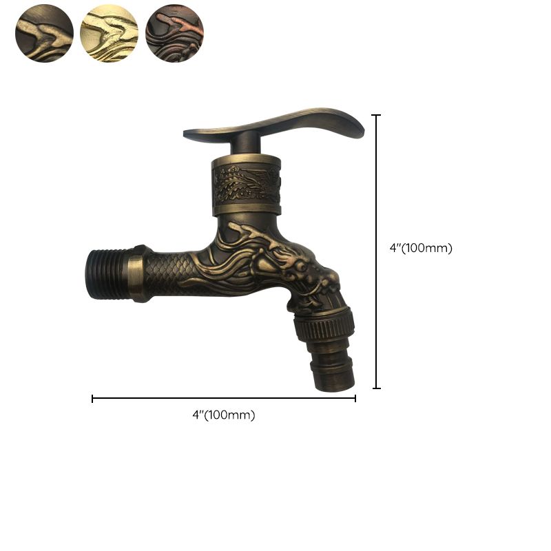 BowLift | Vintage Classic Basin Mixer Zinc Single Lever Dragon Engraving Wall Mounted Tap
