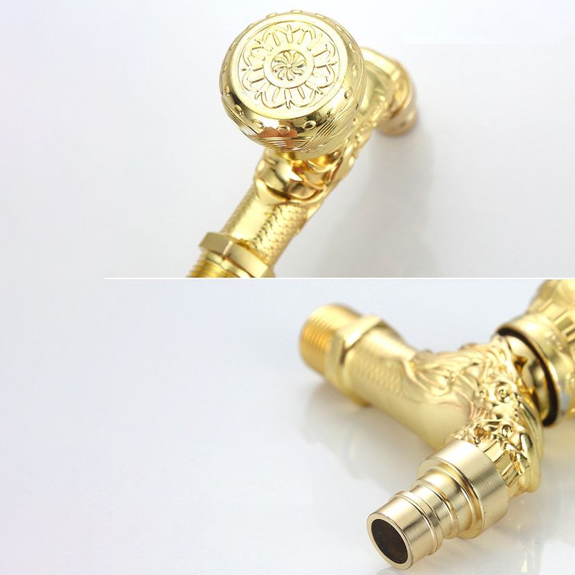 BowLift | Vintage Classic Basin Mixer Zinc Single Lever Dragon Engraving Wall Mounted Tap
