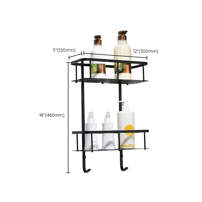 BowLift | Modern Classic Bathroom Accessories Set in Stainless Steel Matte Black Bathrobe Hook/Towel Ring Bar