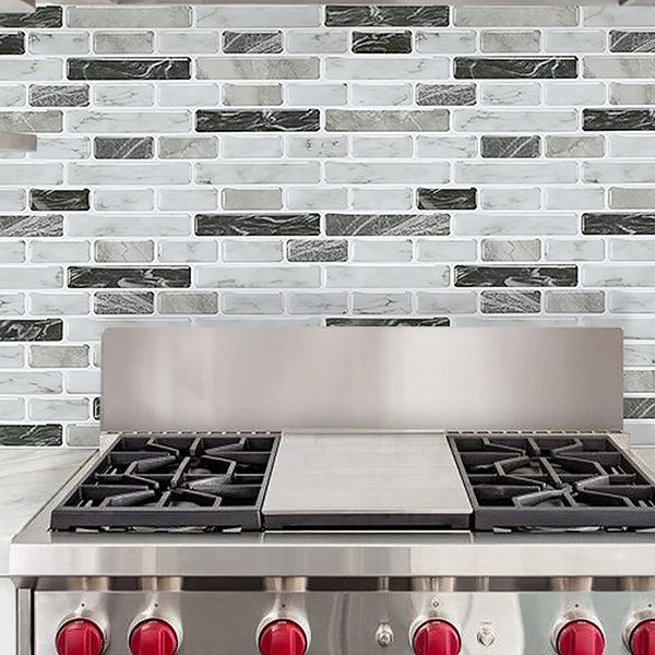 BowLift | Modern Peel & Stick Field Tile PVC Offset Joint Peel & Stick Subway Tile