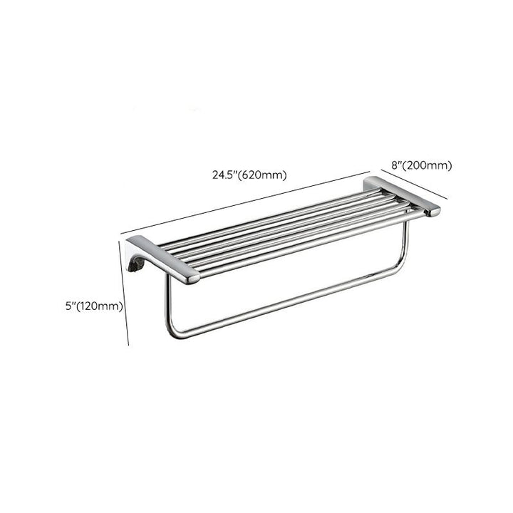 BowLift | Modern Bathroom Hardware Paper Holder Bathroom Shelf Silver Bathroom Accessory Set