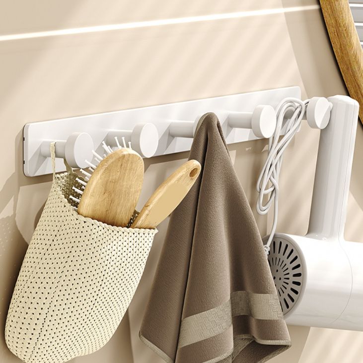 BowLift | Modern style bathroom accessory set with bath shelf/towel holder/toilet brush in white