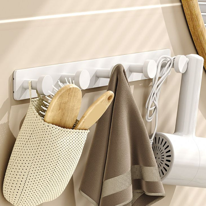 BowLift | Modern style bathroom accessory set with bath shelf/towel holder/toilet brush in white