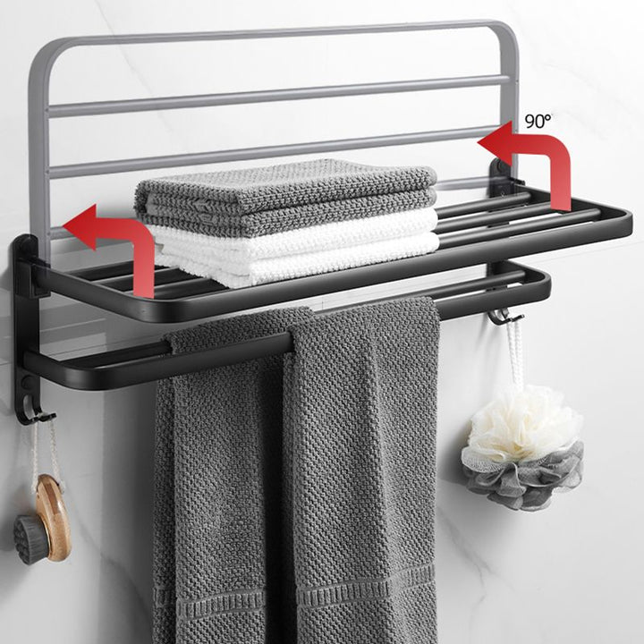 BowLift | Modern Bathroom Hardware Set Matte Black Metal Bathroom Accessory Kit