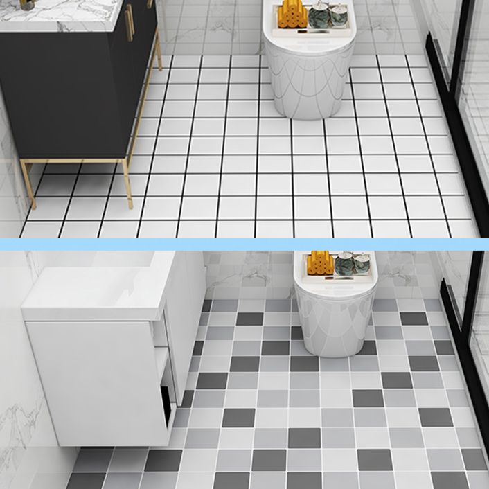 BowLift | Modern vinyl floor planks peel & stick grid print PVC flooring