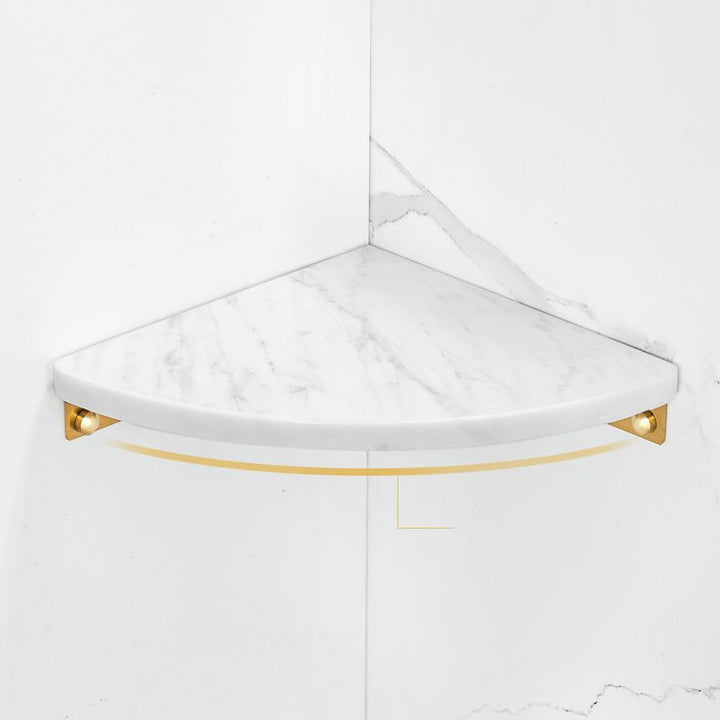 BowLift | 2-piece bathroom fitting set metal and marble bathroom shelf set