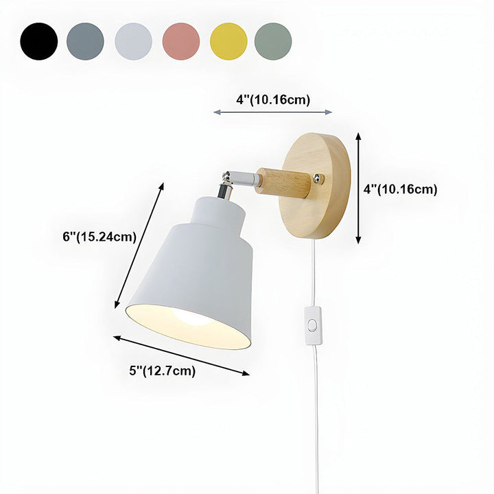 BowLift | Wall Light With Wood Accent For Bedroom