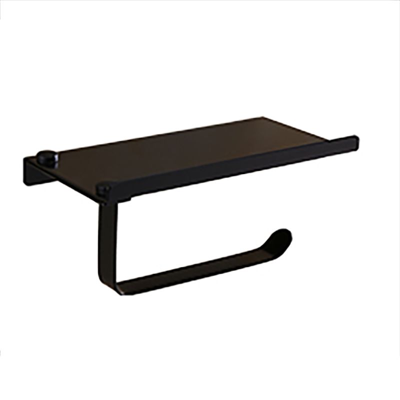 BowLift | Contemporary Bathroom Accessory Set Black Surface Bathrobe Hook/Towel Ring Bar