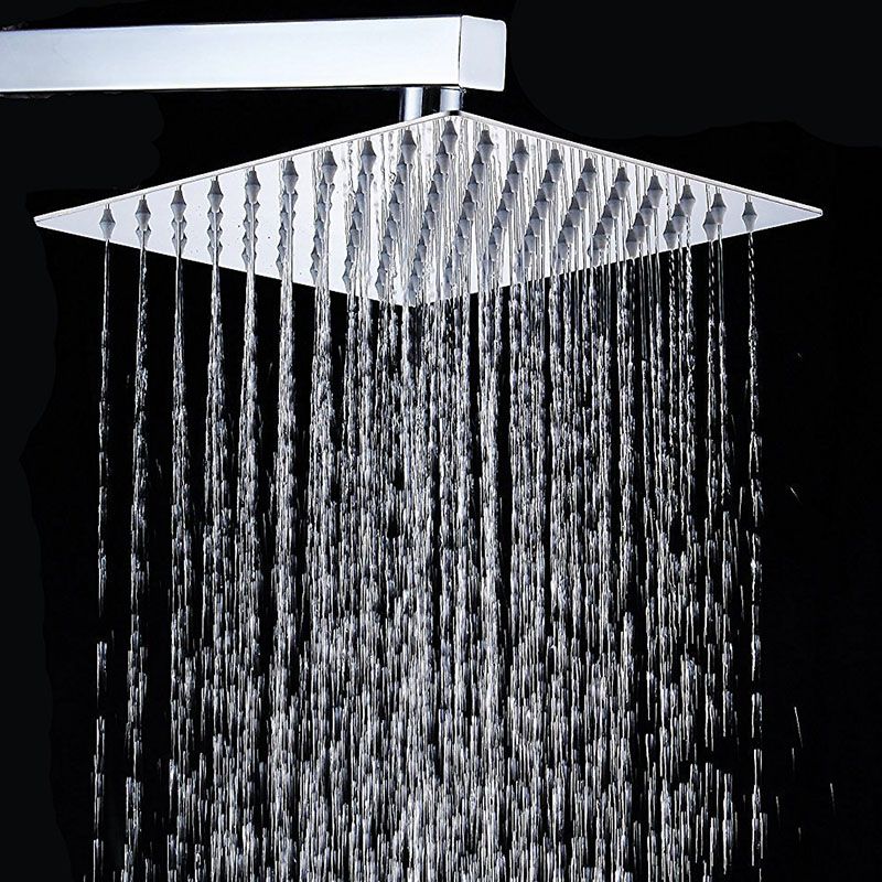 BowLift | Showerhead Square Wall-Mounted Rain Spray Stainless Steel Showerhead