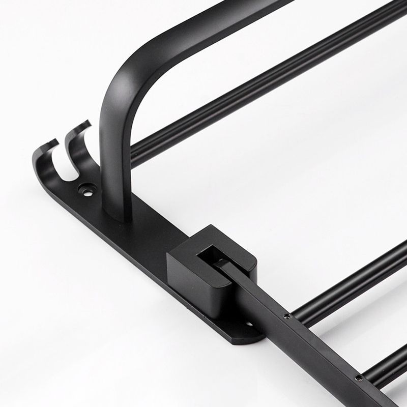 BowLift | Contemporary 8-piece Bathroom Accessory Set Matte Black Bathroom Shelf/Paper Holder/Towel Hook