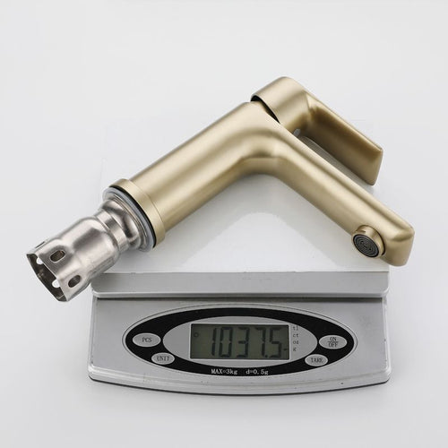 BowLift | Modern Brass Sink Faucet Single Hole Bathroom Faucet Lever Handle Tap